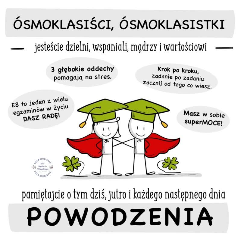 Powodzenia na egzaminie Ósmoklasiści 11.05.2026