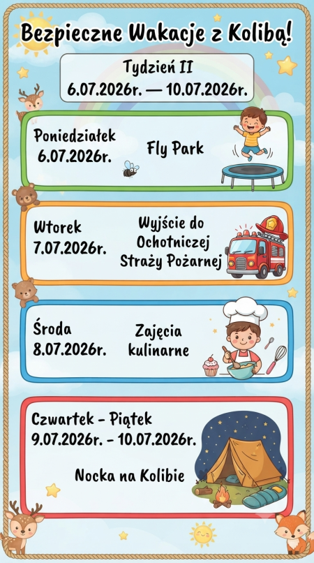 Bezpieczne Wakacje z Kolibą - tydzień II