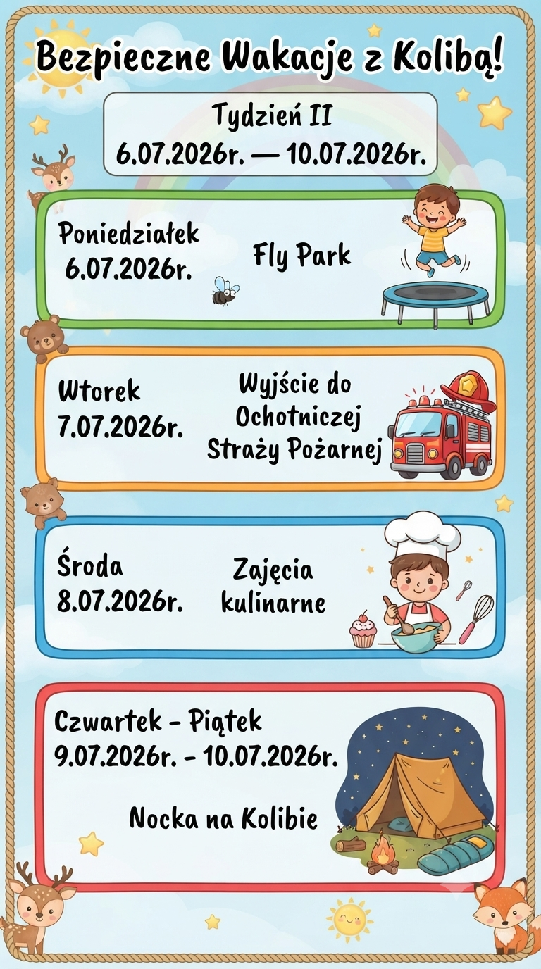 Bezpieczne Wakacje z Kolibą - tydzień II