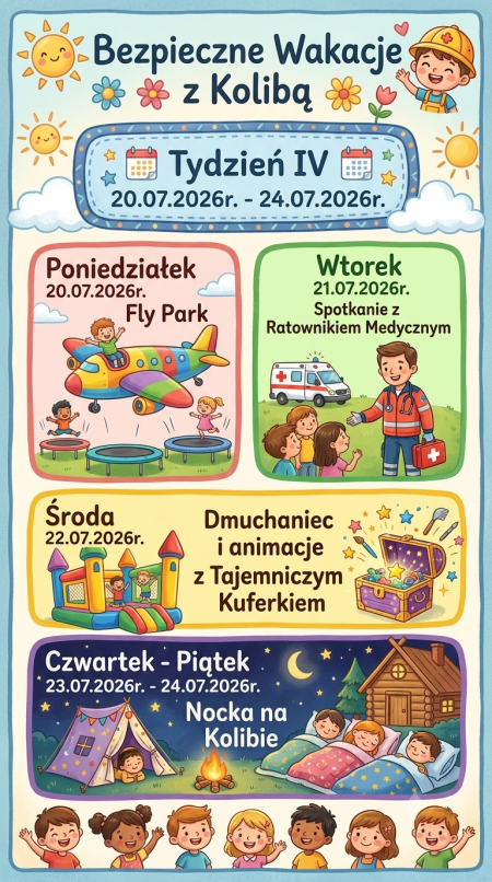 Bezpieczne Wakacje z Kolibą - tydzień IV